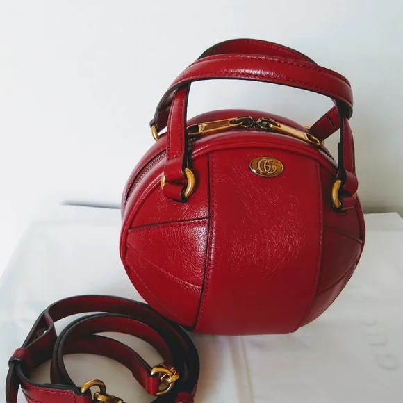 GUCCI Red Mini Tifosa Ball Bag - Authentic NWT - Picture 6 of 16